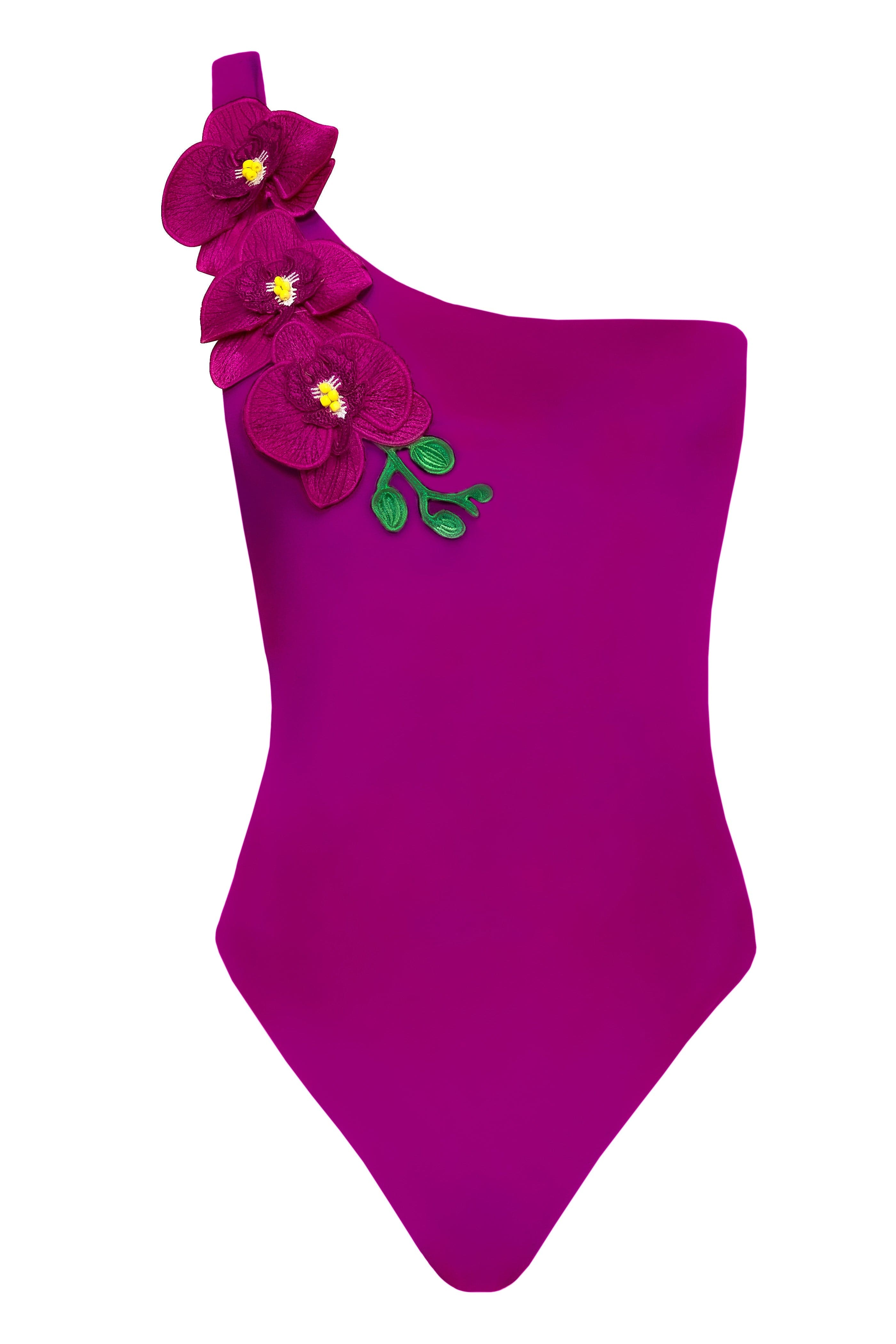 Vanda - Black One Shoulder Style Swimsuit